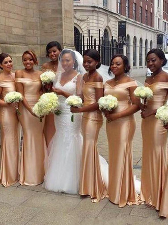 Gold Bridesmaid Dresses – AlineBridal
